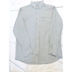 Daniel Cremieux Long Sleeve Shirt Check White Blue Green Men’s Sz LT Classiccore